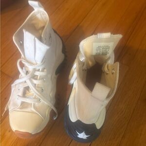 Converse White and Black High-Top Athletic Shoes